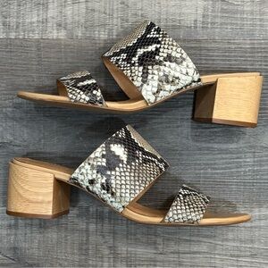 Madewell “Kiera” Snakeskin Leather Block
Heel Sandals, Size 8, GUC